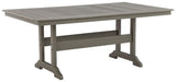 Visola - RECT Dining Table w/Umb OPT - Gray
