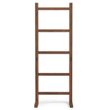 Bray - Bath Towel And Blanket Ladder Shelf - Natural Walnut by Simpli-Home | Bel Furniture