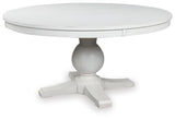 Greddinton - Round Dining Table Set - Black Chairs
