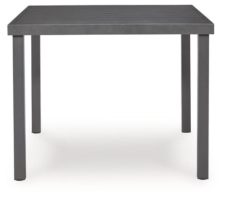 Rocky Creek - Square Dining Table With Umbrella Option - Gray - view 5