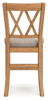 Havonplane - Brown - Upholstered Barstool (Set of 2) by Signature Design by Ashley® | Bel Furniture