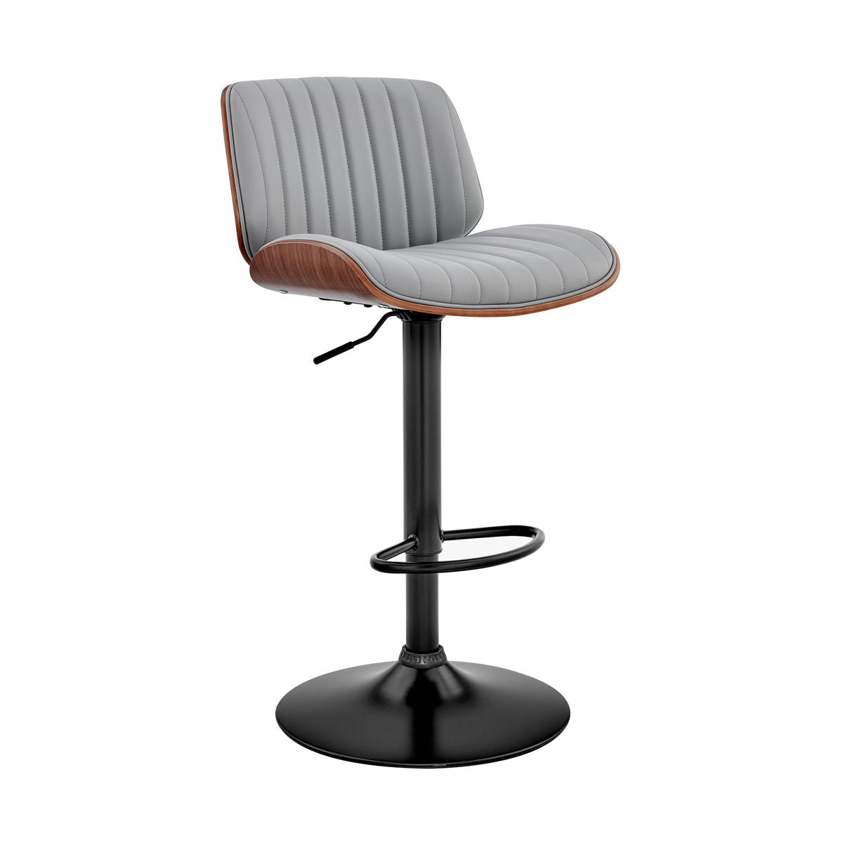 43" Swivel, Adjustable Height Bar Chair - Gray / Black