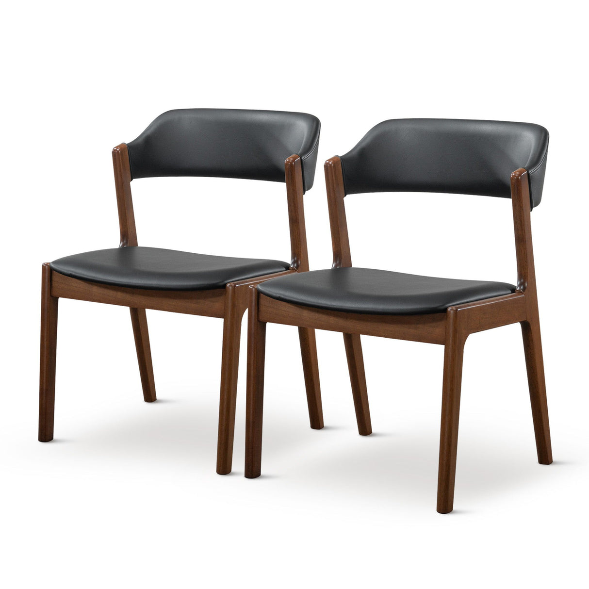 Enzo - Dining Chair (Set of 2) - Black / Brown by Ashcroft Furniture | Bel Furniture