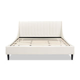 Aspen - Vertical Tufted Modern Headboard Platform Bed Set by Jennifer Taylor Home | Bel Furniture