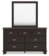 Covetown - Dark Brown - Dresser And Mirror by Signature Design by Ashley® | Bel Furniture