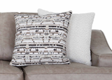 Taupe Gray Transitional 2 Piece Sofa and Loveseat Set with Flared Arms & Reversible Cushions