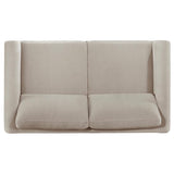 Islington - Fabric Upholstered Panel Arm Loveseat - Taupe