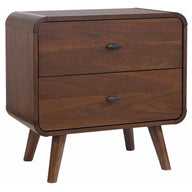 Robyn - 2-Drawer Nightstand Dark Brown by CoasterEssence | Bel Furniture