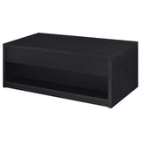 Knapp - Lift Top Cocktail Coffee Table With Dual Drawers - Black by Coaster Fine Furniture | Bel Furniture