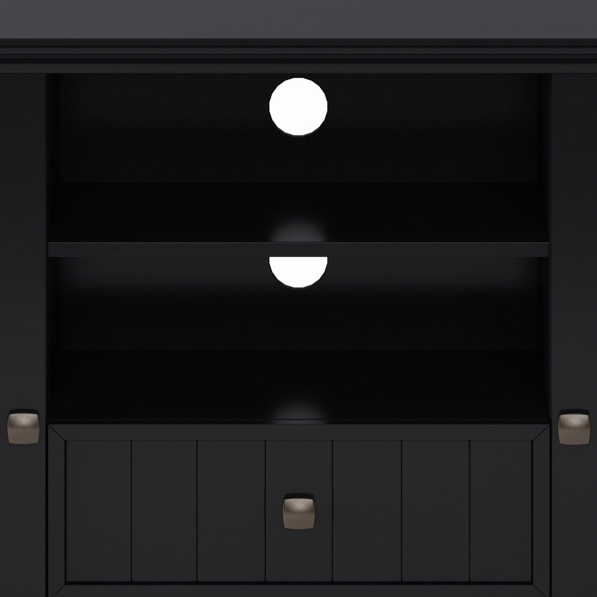 Acadian - Handcrafted Tall TV Media Stand by Simpli-Home | Bel Furniture