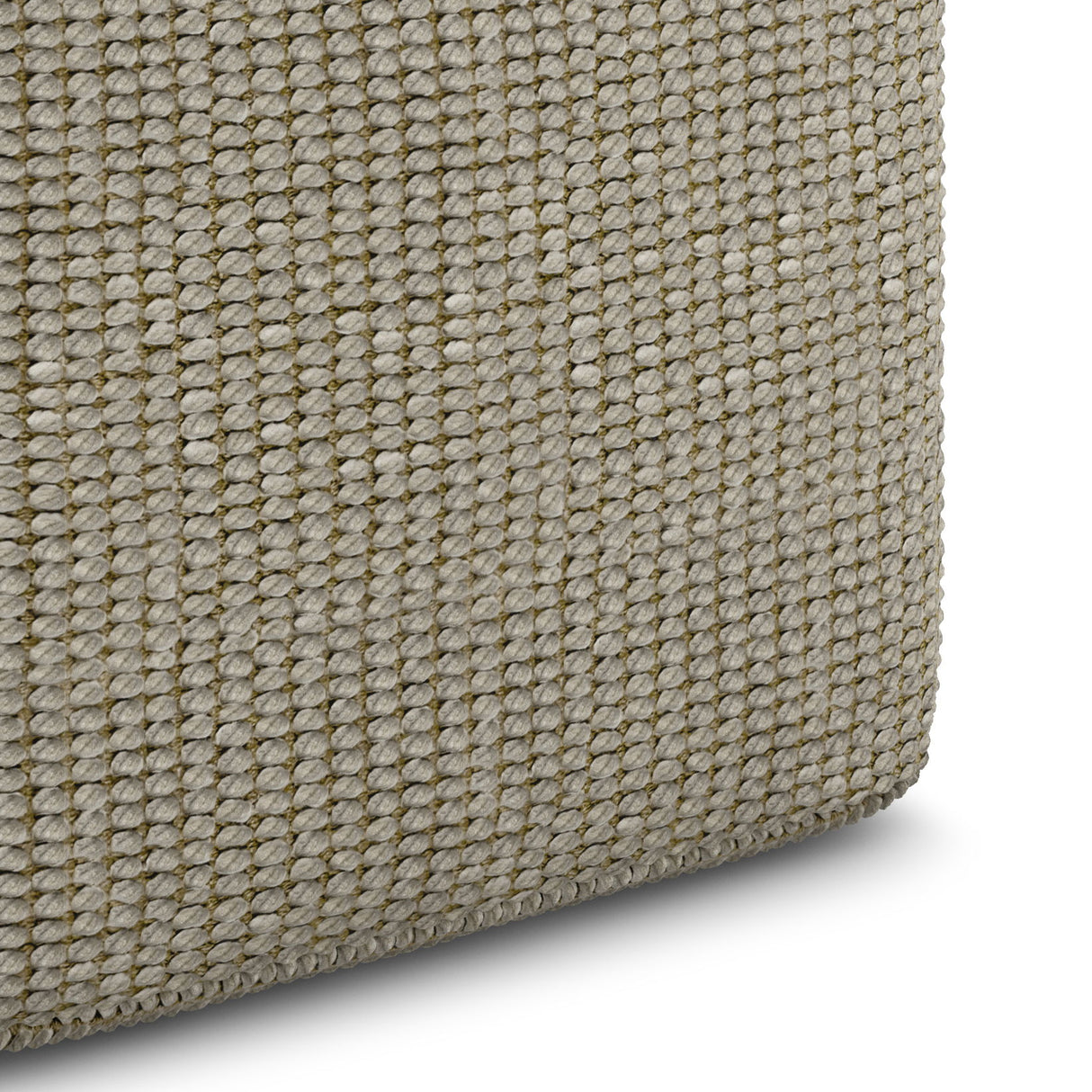 Zelma - Square Woven Outdoor / Indoor Pouf - Cream / Natural by Simpli-Home | Bel Furniture