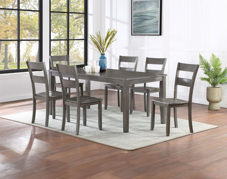 Ryan - 7 Piece Dining Room Set - Gray by Crown Mark | Bel Furniture