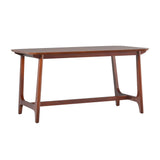 Mid-Century Modern Dining Table With Trestle Base Dark Brown by Walker Edison | Bel Furniture