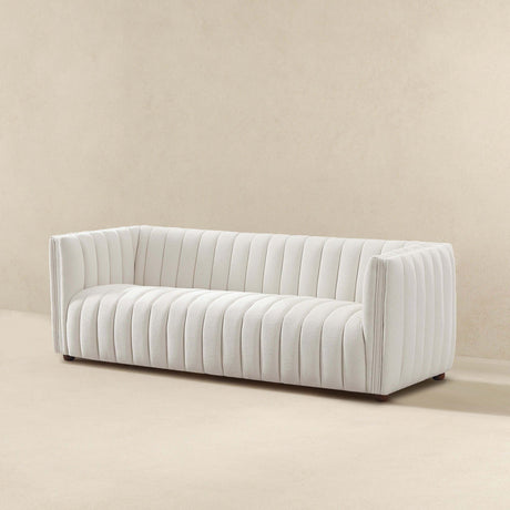 April - Mid-Century Modern Luxury Tight Back Boucle Couch - view 7