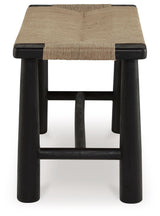 Acerman - Black / Natural - Accent Bench by Signature Design by Ashley® | Bel Furniture