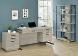 Loomis - 4-Drawer Computer Desk - Whitewashed Gray by CoasterEssence | Bel Furniture