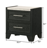 Lamar - Nightstand - Black by Crown Mark | Bel Furniture