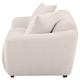 Destino - Chenille Upholstered Splayed Arm Loveseat - Greige