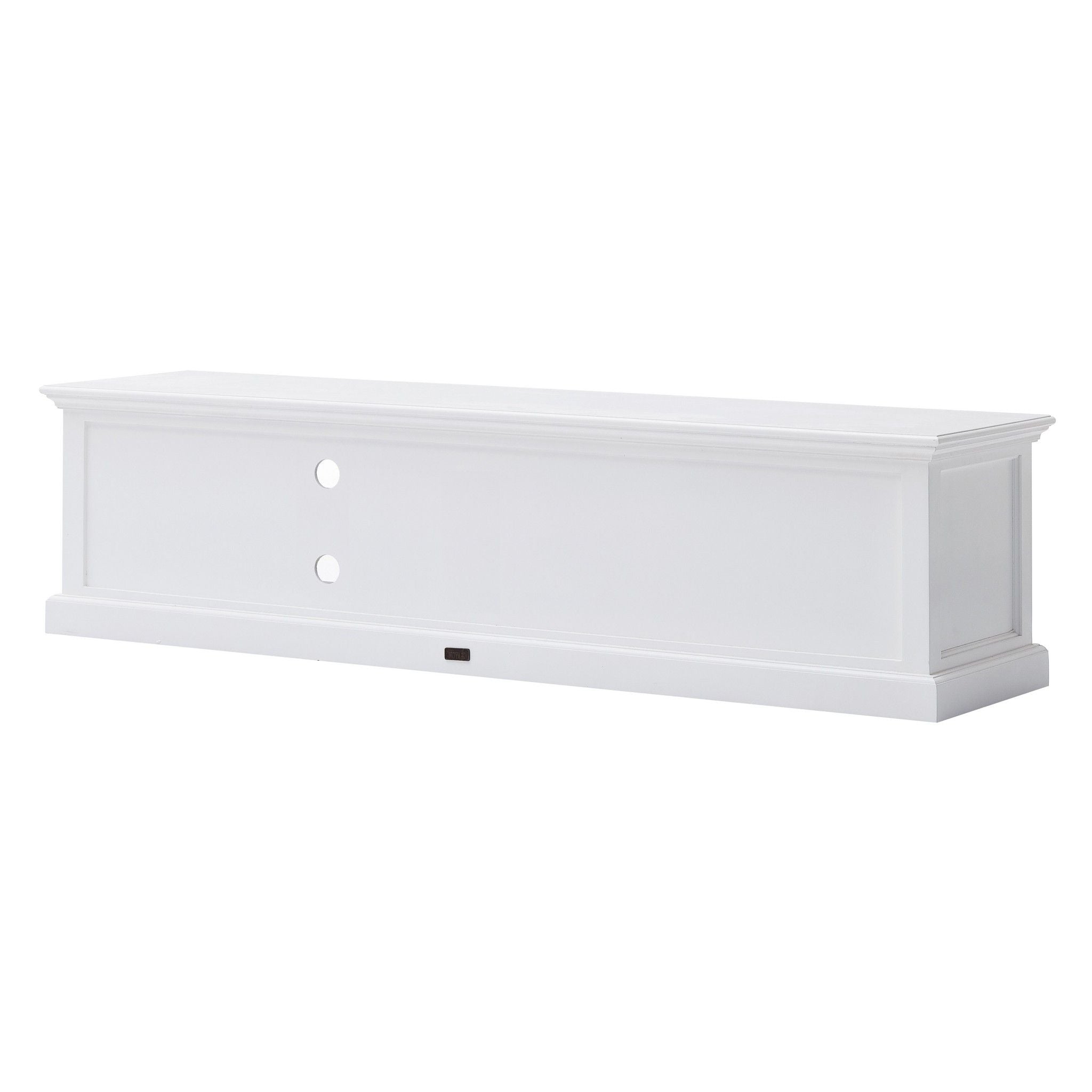 Classic Entertainment Unit With Two Drawers - White