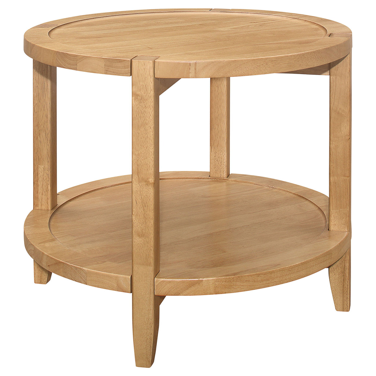Camillo - Round Solid Wood Table Light Brown End Tables by Coaster Fine Furniture | Bel Furniture
