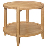 Camillo - Round Solid Wood Table Light Brown End Tables by Coaster Fine Furniture | Bel Furniture