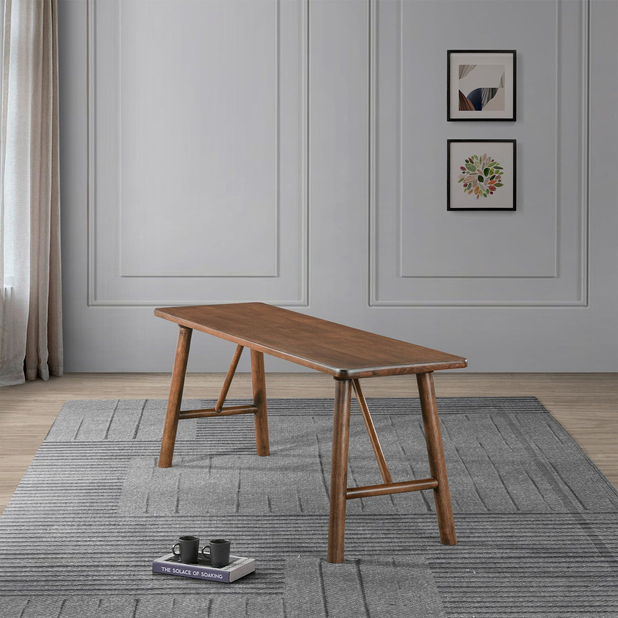 Molly - Bench - Walnut Brown by Ashcroft Furniture | Bel Furniture