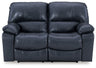 Leesworth - Reclining Loveseat Blue Power Reclining by Signature Design by Ashley® | Bel Furniture