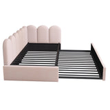 Upholstered Daybed With Metal Slatted Base