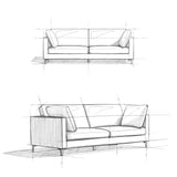 Ava - Mid Century Sofa, Upholstered by Simpli-Home | Bel Furniture