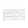 Jessica - 6-drawer Dresser White by CoasterEssence | Bel Furniture