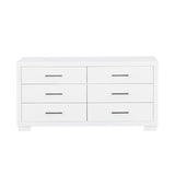 Jessica - 6-drawer Dresser White by CoasterEssence | Bel Furniture
