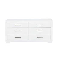 Jessica - 6-drawer Dresser White by CoasterEssence | Bel Furniture