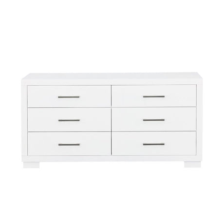 Jessica - 6-drawer Dresser White by CoasterEssence | Bel Furniture
