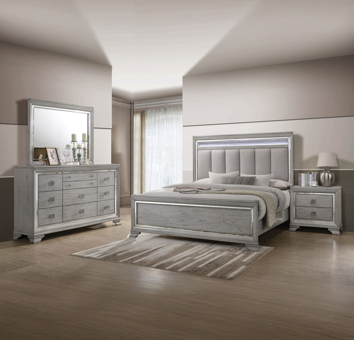 Vail - Bedroom Set Gray by Crown Mark | Bel Furniture
