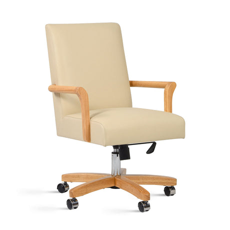 Dumont - Modern Farmhouse High Back Executive Home Office Chair - Neutral Cream Beige / Natural - view 6