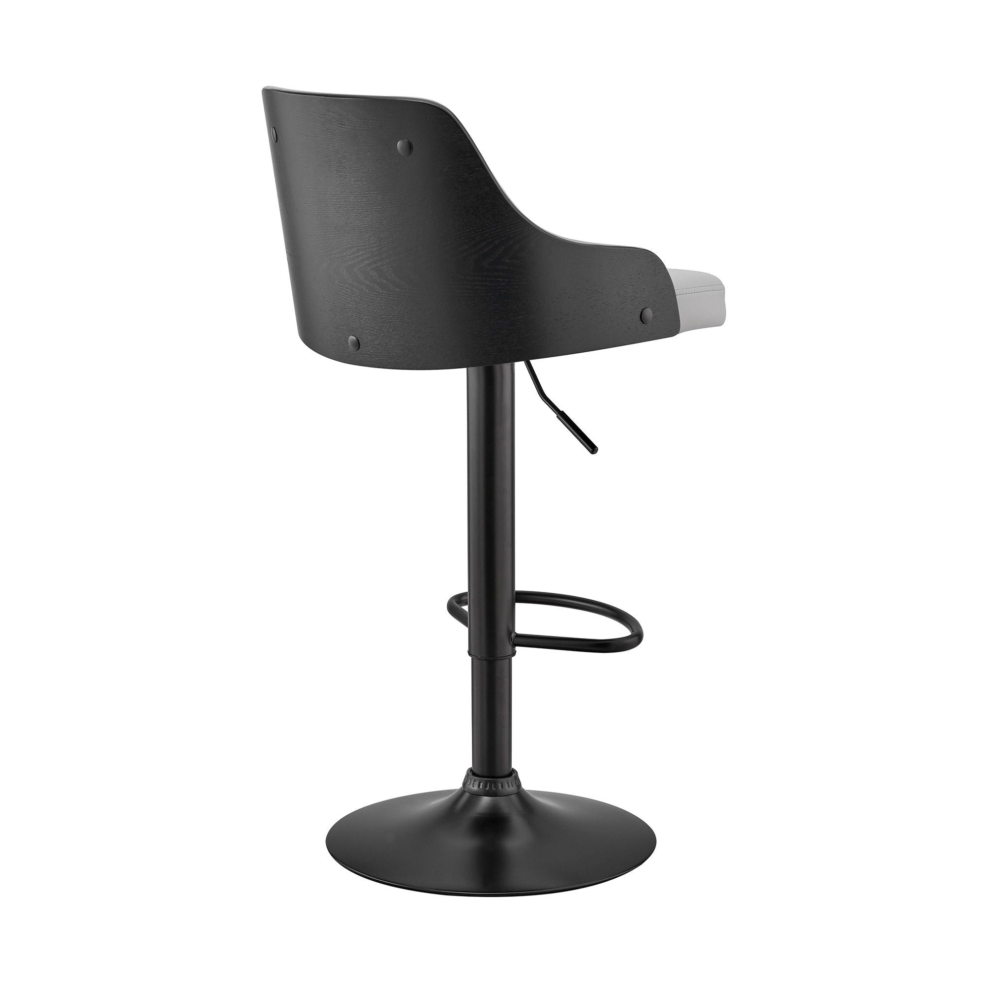 41" Swivel Adjustable Height Bar Chair - Gray / Black