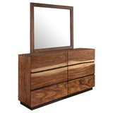 Winslow - 6-Drawer Dresser Dark Brown Dresser & Mirror by CoasterElevations | Bel Furniture