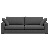 Charlie - Deep Seater Sofa Dark Gray 40"W x 96"D x 32"H by Simpli-Home | Bel Furniture