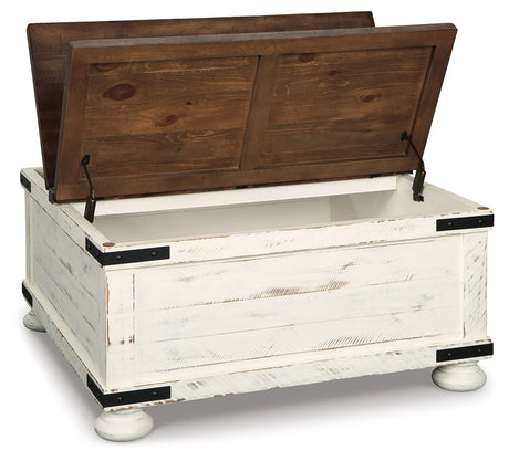 Wystfield - Cocktail Table with Storage - White / Brown - view 9