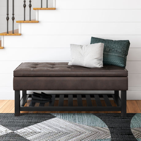 Cosmopolitan - Storage Ottoman Bench With Open Bottom - view 48