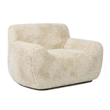 Summit - Faux Sheepskin Overstuffed Arm Chair - Cream Beige by Jennifer Taylor Home | Bel Furniture