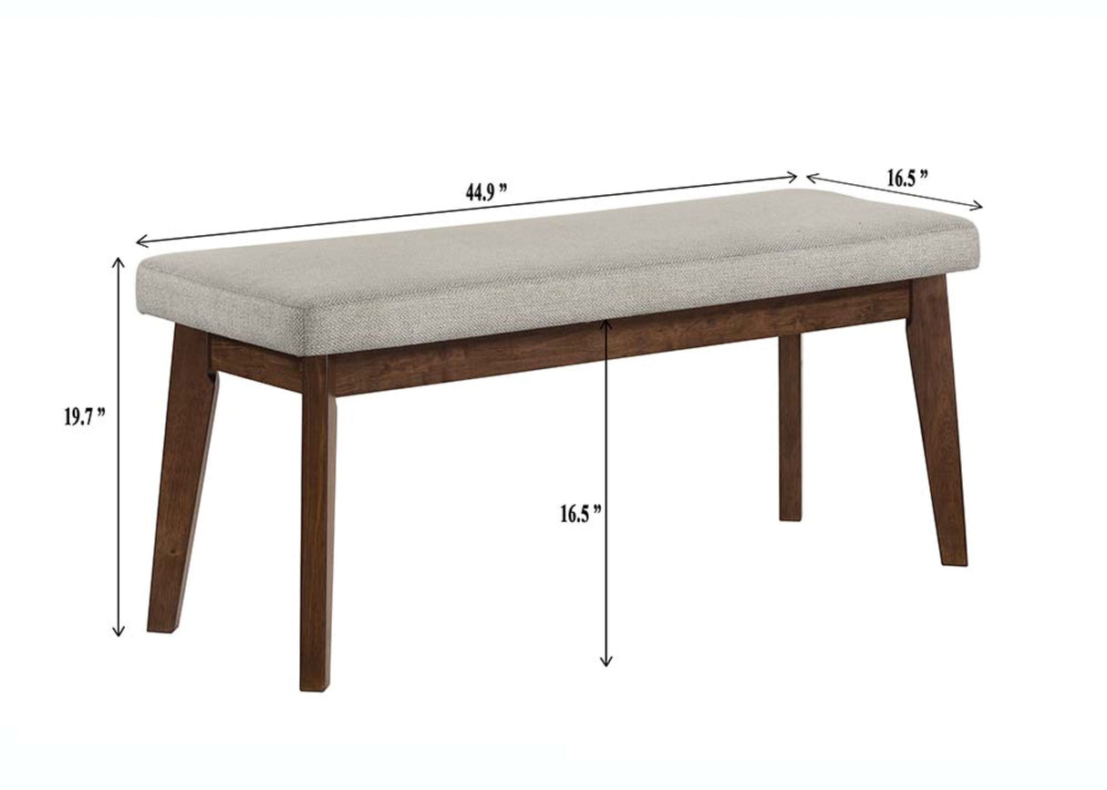 Salerno - Bench - Gray / Brown by Crown Mark | Bel Furniture