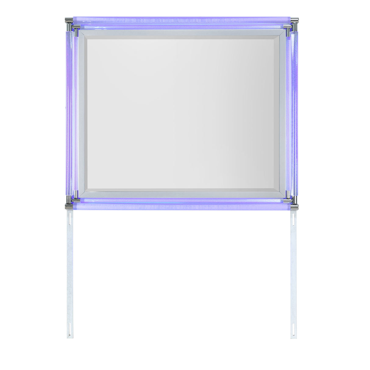 Laura - Mirror With LED Light And Sleek Frame - Silver