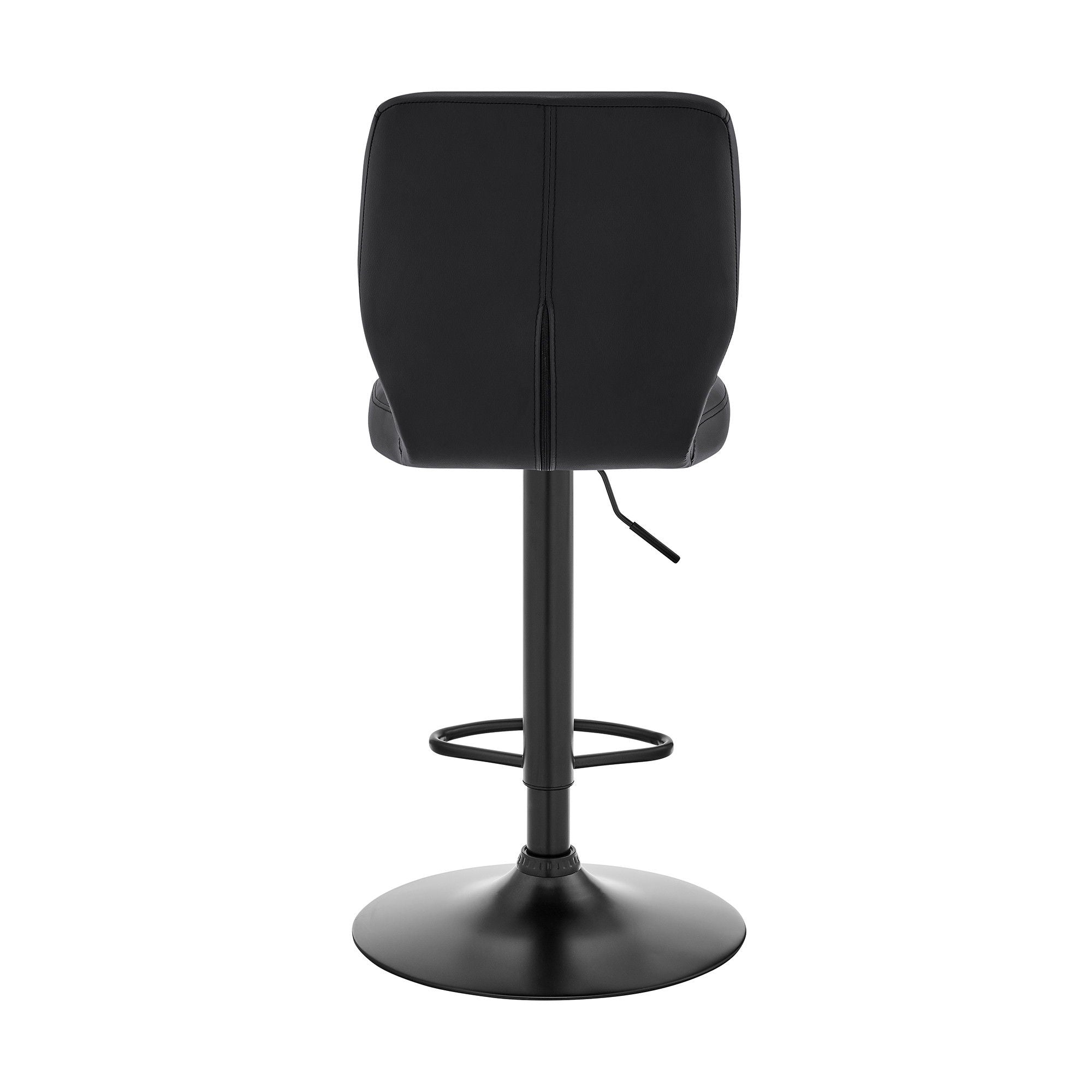 46" Swivel Adjustable Height Bar Chair - Black