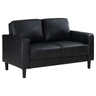 Ruth - Upholstered Track Arm Loveseat Black by Coaster Fine Furniture | Bel Furniture