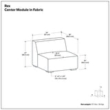 Rex - Center Sofa Module