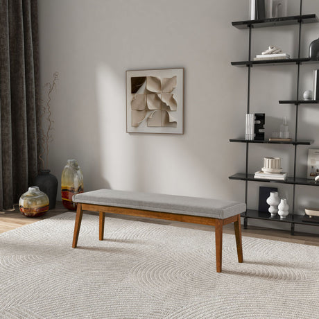 Warren - Bench - Ash Gray by Ashcroft Furniture | Bel Furniture