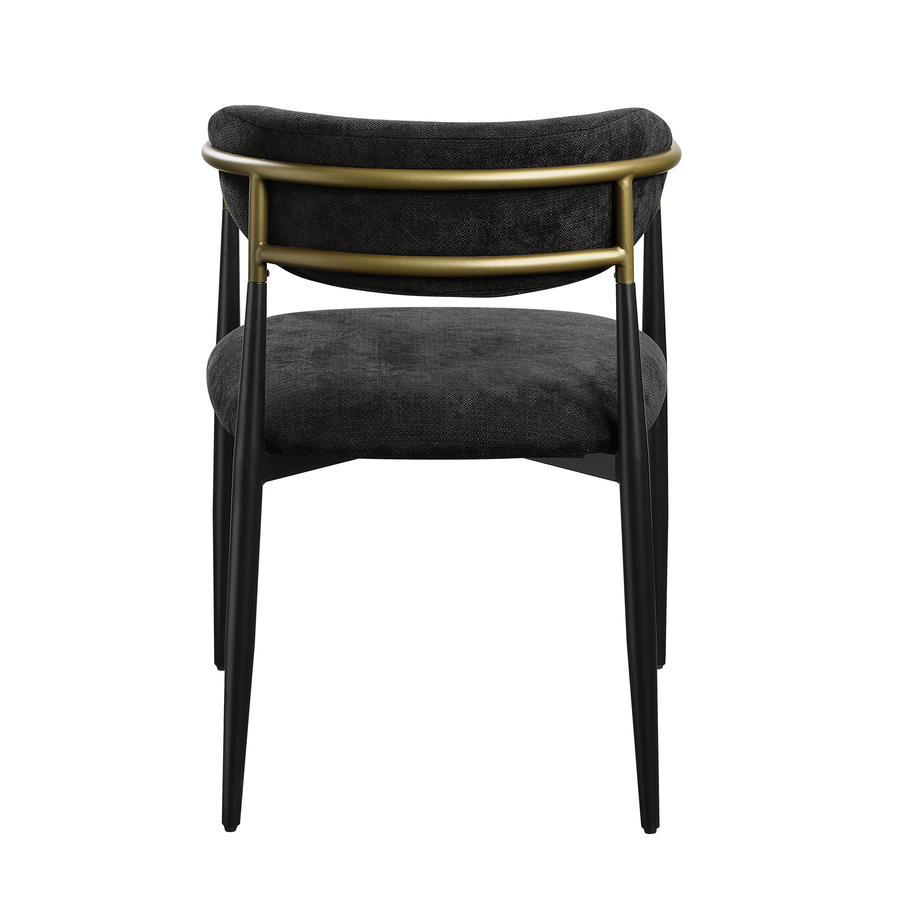 Jaramillo - Chenille Side Chair (Set of 2) - Black