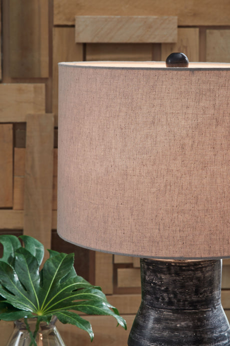 Kerbert - Distressed Black - Terracotta Table Lamp by Signature Design by Ashley® | Bel Furniture