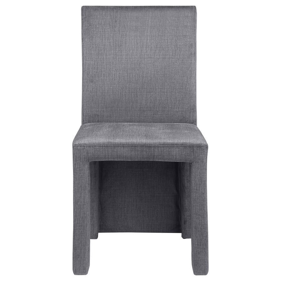 Tordera - Velvet Upholstered Dining Side Chair (Set of 2) - Gray by Coaster Fine Furniture | Bel Furniture
